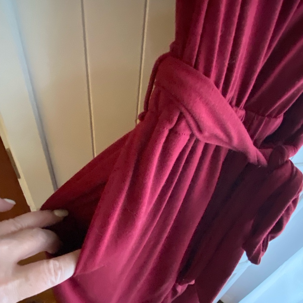 Chic deep red Women's strapless Jumpsuit - Picture 4 of 5